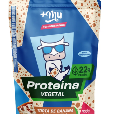 Proteína Vegetal +Mu Performance - Torta de Banana com Canela - Refil 900g