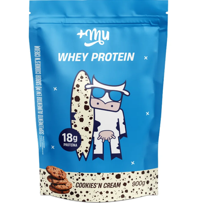 Whey Concentrado +Mu - Cookies'n Cream - Refil 900g