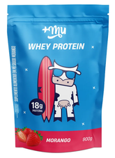 Whey Concentrado +Mu - Morango - Refil 900g