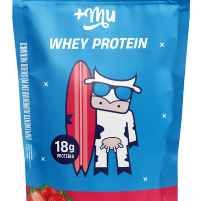 Whey Concentrado +Mu - Morango - Refil 900g