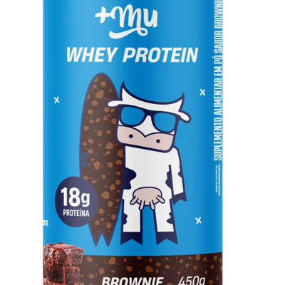 Whey Concentrado +Mu - Brownie - Pote 450g