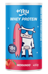 Whey Concentrado +Mu - Morango - Pote 450g