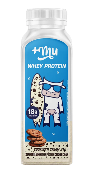 Whey Concentrado +Mu - Cookies'n Cream - Garrafinha 31g
