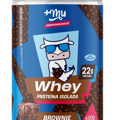 Whey Isolado +Mu Performance - Brownie - Pote 450g
