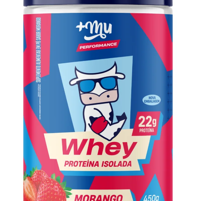 Whey Isolado +Mu Performance - Morango - Pote 450g