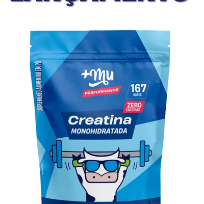 Refil Creatina +Mu Performance 100% Pura - Sem Sabor - 500g