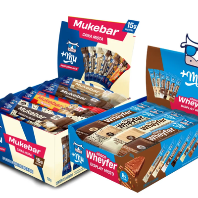 [LANÇAMENTO] Combo Misto - Display Misto de Chocowheyfer + Display Misto de Mukebar - 2 caixas com 12 unidades cada