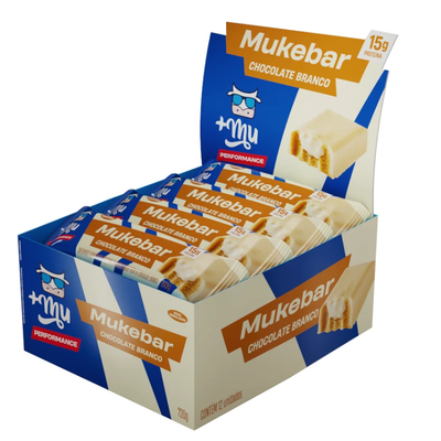 Mukebar +Mu Performance 15g de Proteína - Chocolate Branco - Caixa 12 unidades - 720g