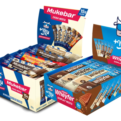 [LANÇAMENTO] Combo Misto - Display Misto de Chocowheyfer + Display Misto de Mukebar - 2 caixas com 12 unidades cada