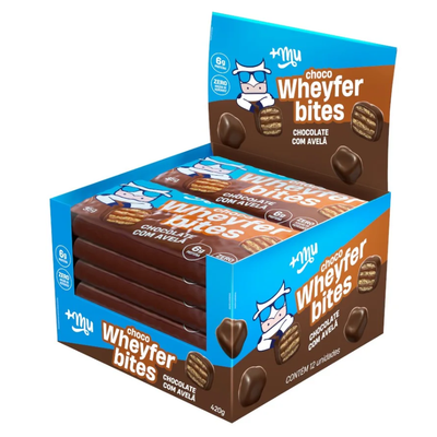 Chocowheyfer Bites - Chocolate c/ Avelã - 12 Pacotinhos - 420g